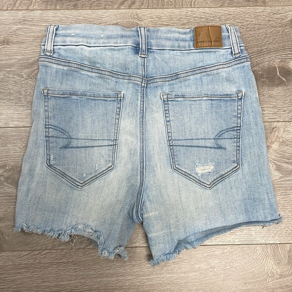 American Eagle Next Level Stretch Curvy Hi-Rise Shortie Denim Jeans Shorts 6 - Picture 15 of 15